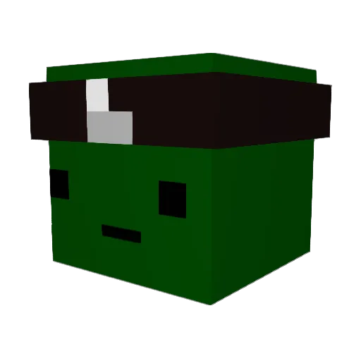 Geehod Minecraft avatar head, 3D render