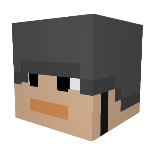 GeekCreek Minecraft avatar head, 3D render