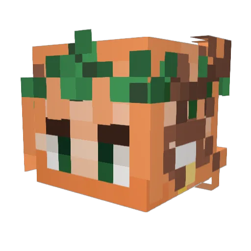 GeekDeer Minecraft avatar head, 3D render