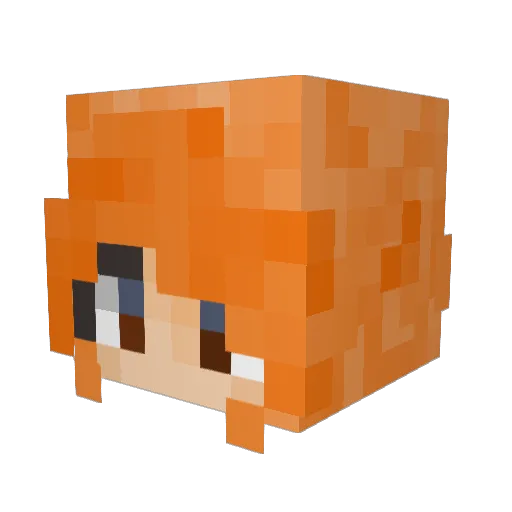 GeekGirlG3 Minecraft avatar head, 3D render