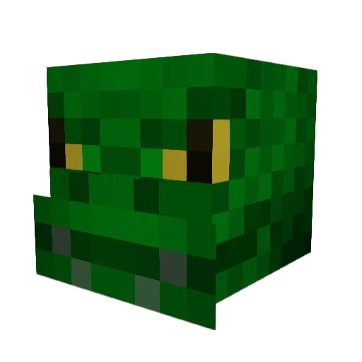 GeekLizard Minecraft avatar head, 3D render