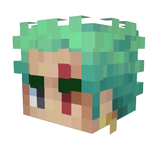GeekMaster97 Minecraft avatar head, 3D render