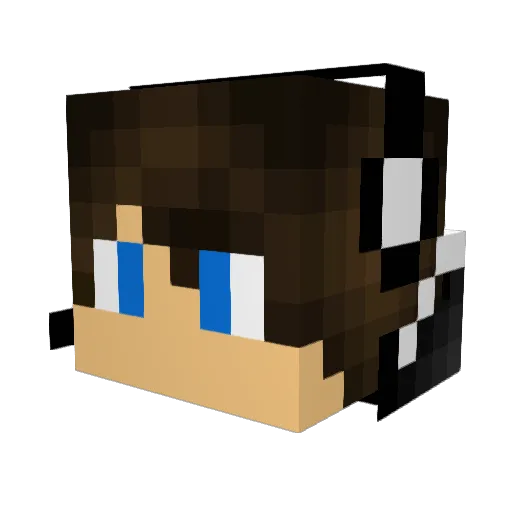GeekOutMN Minecraft avatar head, 3D render