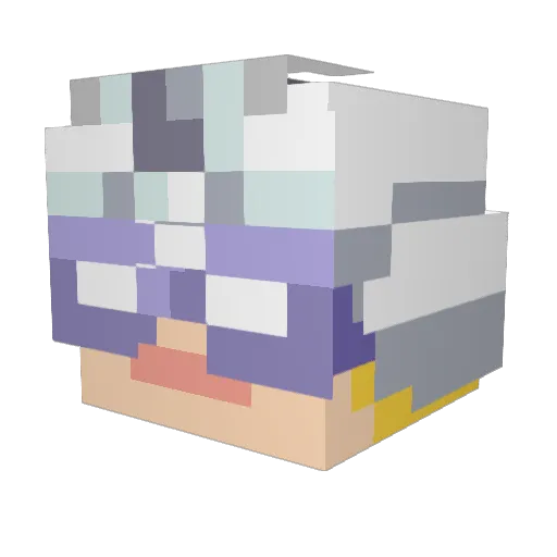 GeekPan Minecraft avatar head, 3D render