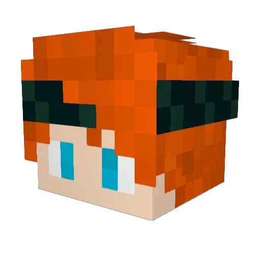 GeekedGravity Minecraft avatar head, 3D render