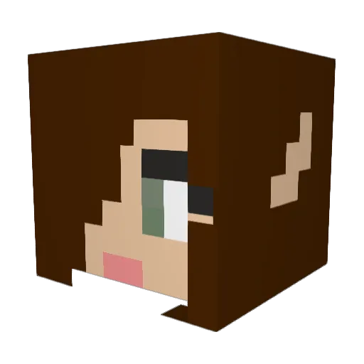 GeekiJ Minecraft avatar head, 3D render
