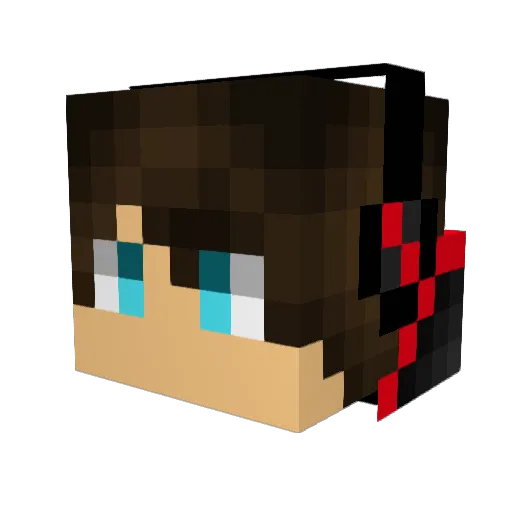 Geekotron Minecraft avatar head, 3D render
