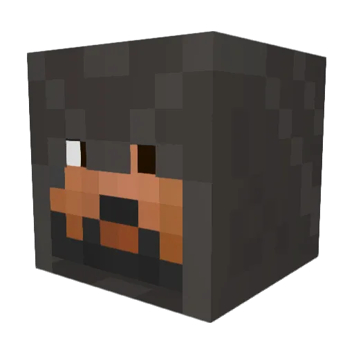 Geekplayer_ Minecraft avatar head, 3D render