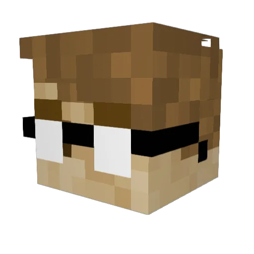 Geekston Minecraft avatar head, 3D render