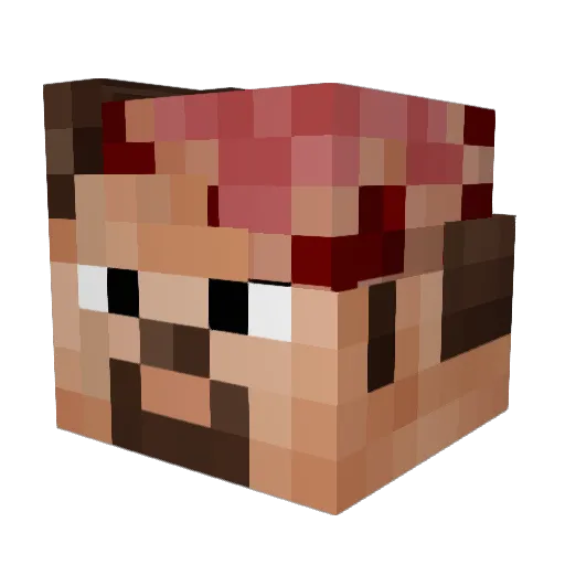 Geekxboy Minecraft avatar head, 3D render