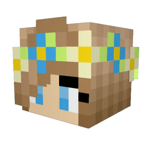 Geekygamer2001 Minecraft avatar head, 3D render