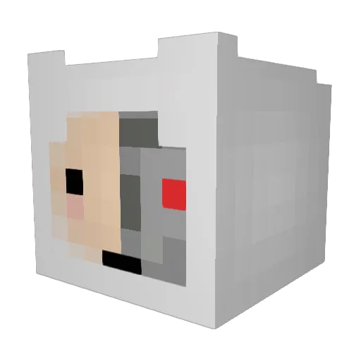 Geellee Minecraft avatar head, 3D render
