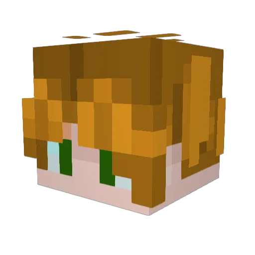 GeenPocket Minecraft avatar head, 3D render