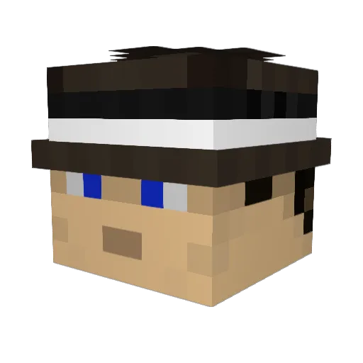 GeengayBoriyoki Minecraft avatar head, 3D render