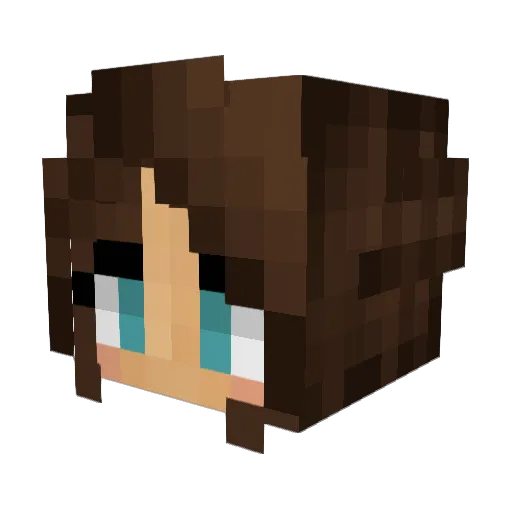 GeenieBeenie Minecraft avatar head, 3D render