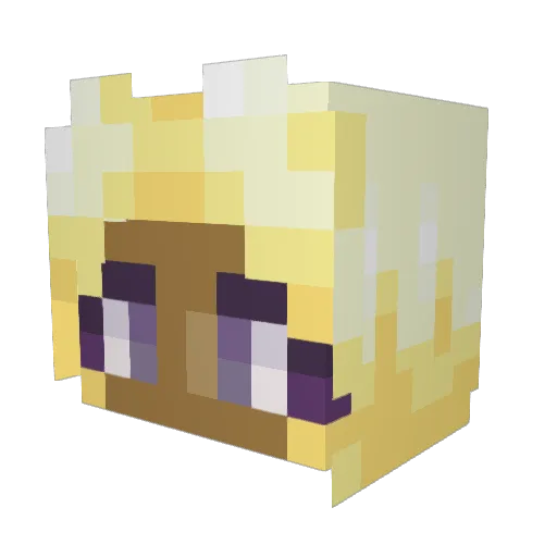 Geepshot Minecraft avatar head, 3D render