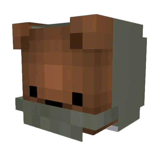 Geerali Minecraft avatar head, 3D render