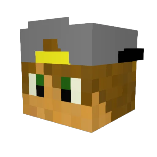 Geerigomez Minecraft avatar head, 3D render