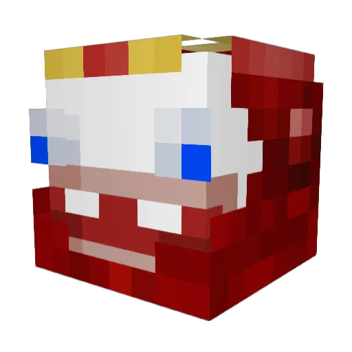 GeestenJacht Minecraft avatar head, 3D render
