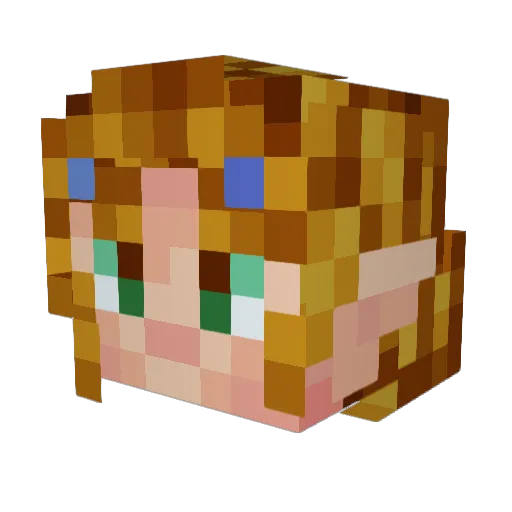 Geesus1 Minecraft avatar head, 3D render