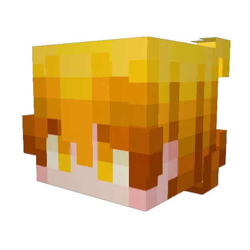 Geety6 Minecraft avatar head, 3D render