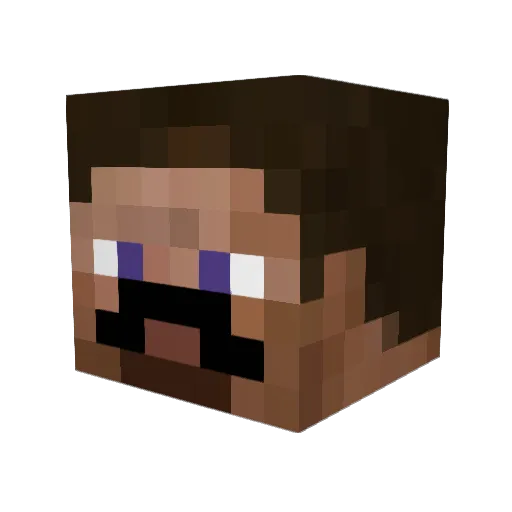 GeezaBob Minecraft avatar head, 3D render