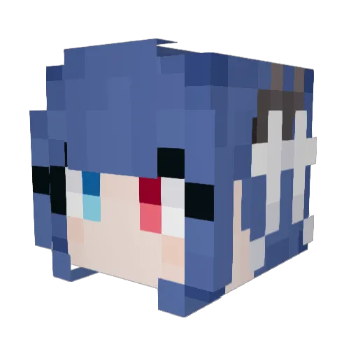 Geezzzzzzz Minecraft avatar head, 3D render