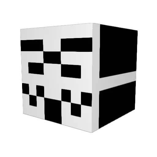 Gef0rce Minecraft avatar head, 3D render