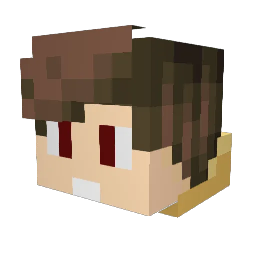 Gef_Angel Minecraft avatar head, 3D render