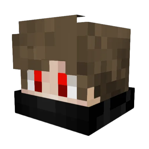 Gefallen Minecraft avatar head, 3D render