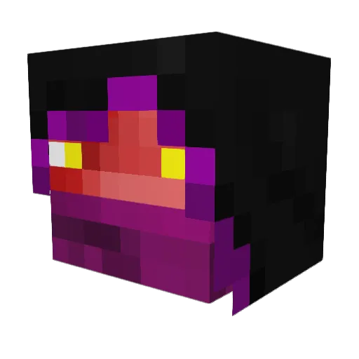 Gefeh Minecraft avatar head, 3D render