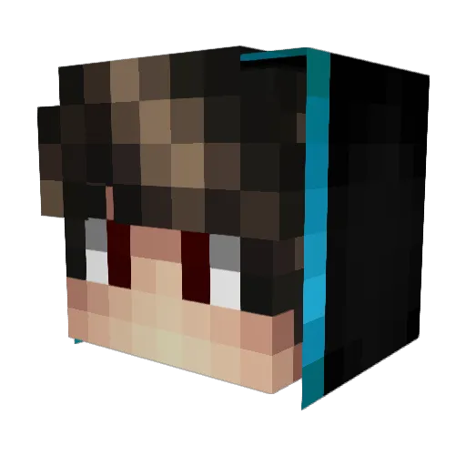 GeffyCraft Minecraft avatar head, 3D render