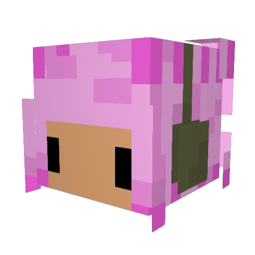 Gefrierstyle Minecraft avatar head, 3D render