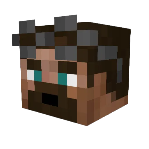 Geft_Fag Minecraft avatar head, 3D render
