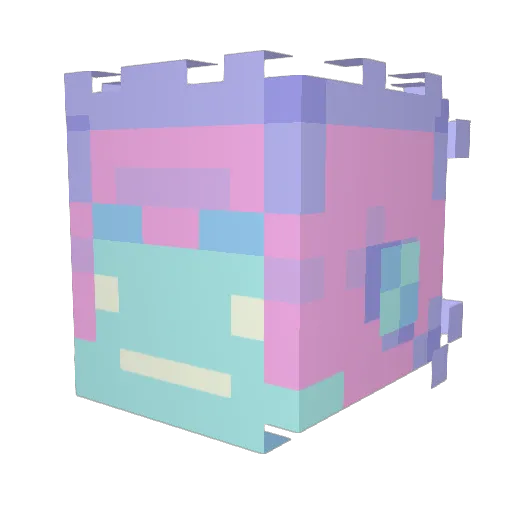 GegaHex Minecraft avatar head, 3D render