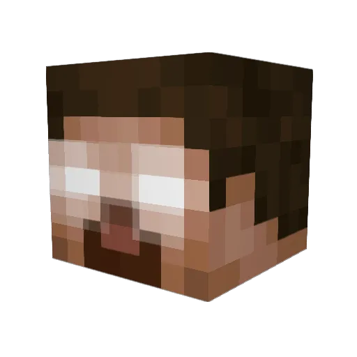 GegeZ Minecraft avatar head, 3D render