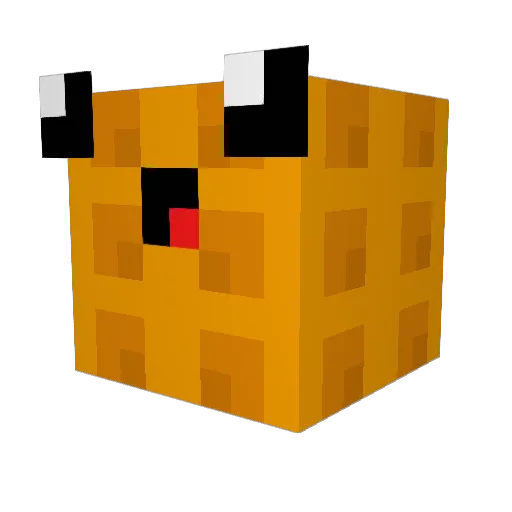 Gegeo Minecraft avatar head, 3D render
