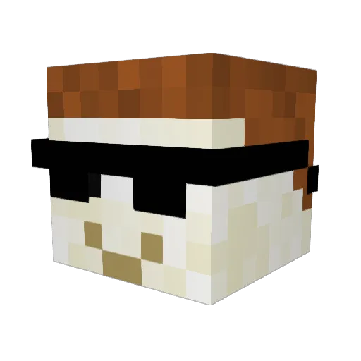 Geggs07 Minecraft avatar head, 3D render