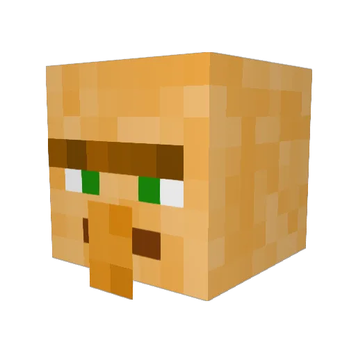 Gegithepig Minecraft avatar head, 3D render