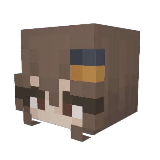 Gegos Minecraft avatar head, 3D render