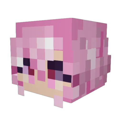 Gegward Minecraft avatar head, 3D render