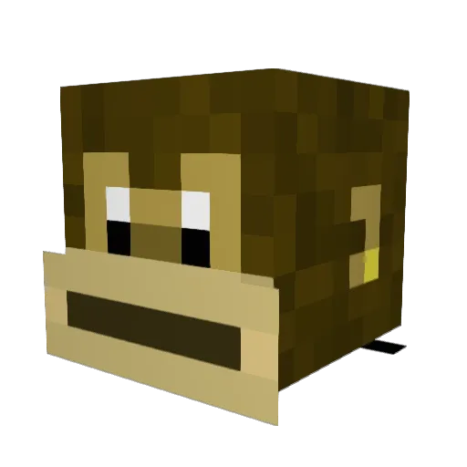 Gegydalord Minecraft avatar head, 3D render