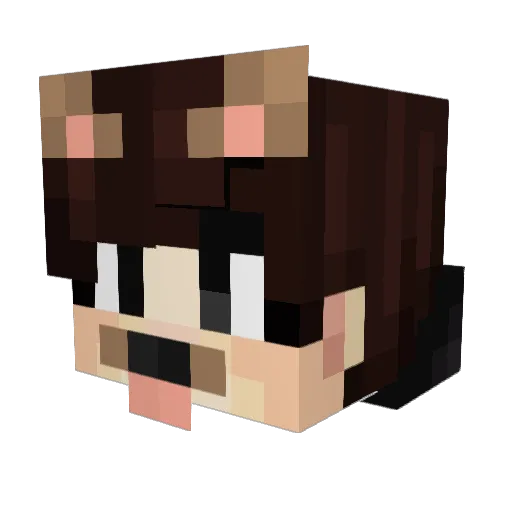 GehRausRennen Minecraft avatar head, 3D render