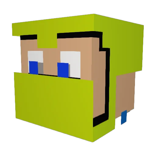 GeheimagentOso Minecraft avatar head, 3D render