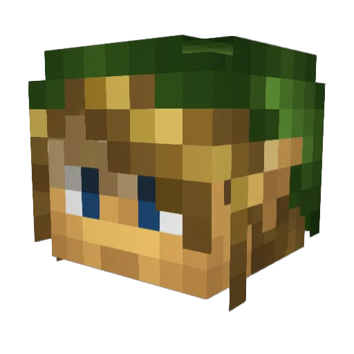 Gehilldaboot Minecraft avatar head, 3D render
