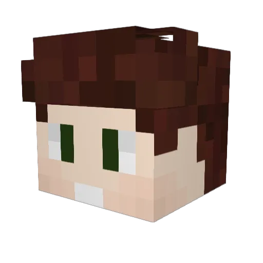 Geho3D Minecraft avatar head, 3D render