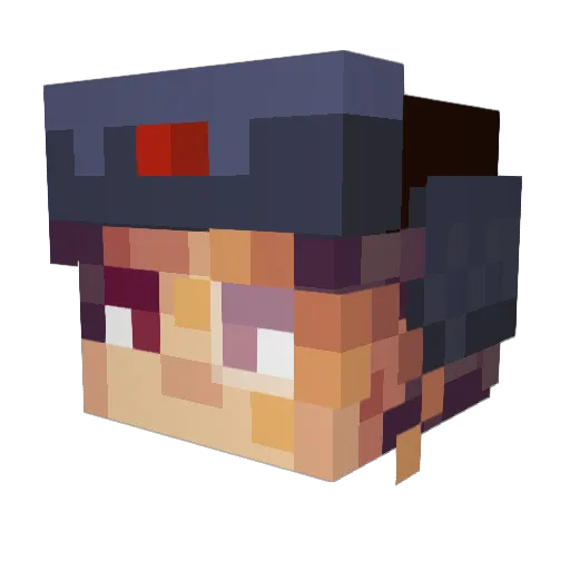 Gehopp Minecraft avatar head, 3D render