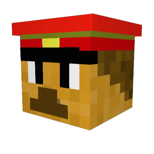 GeicoTheMook Minecraft avatar head, 3D render