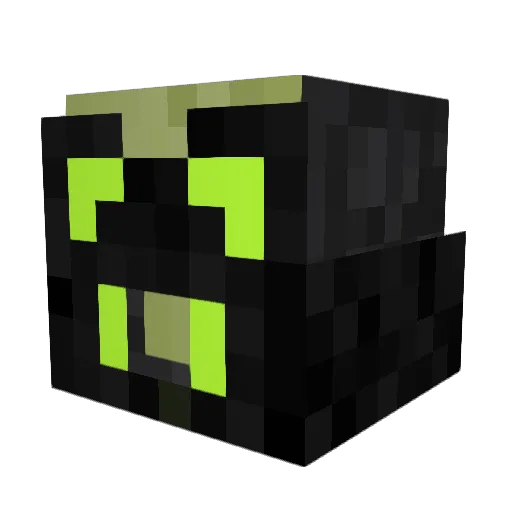 GeigerLock Minecraft avatar head, 3D render