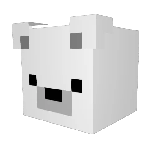 Geikuouo Minecraft avatar head, 3D render